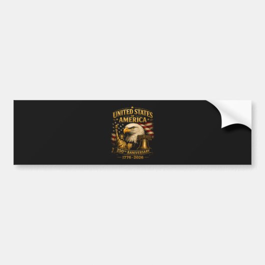Adelaar 250e verjaardag Verenigde Staten van Ameri Bumpersticker (Voorkant)