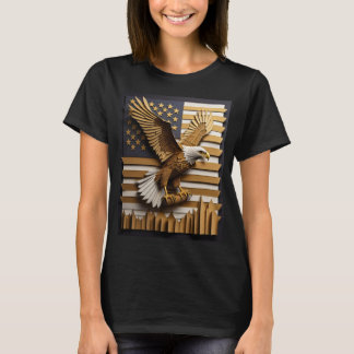 Adelaar 3D Papier Kunst Design T-shirt
