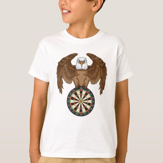 Adelaar bij darts met dartbord t-shirt (Voorkant)