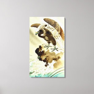 Adelaar boven golven Tsuchiya Koitsu 1930s  Canvas Afdruk
