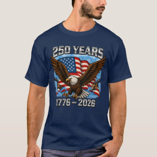 Adelaar en vlag 250 jaar 1776-2026 250ste verjaard t-shirt