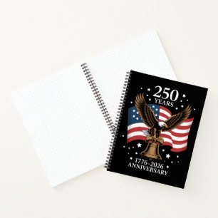 Adelaar en Vlag 250 Jaar Amerika 1776-2026 Notitieboek