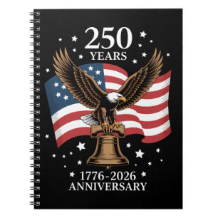 Adelaar en Vlag 250 Jaar Amerika 1776-2026 Notitieboek