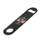 Adelaar en Vlag 250 Jaar Amerika 1776-2026 Speed Flessenopener (Voorkant Gekanteld)