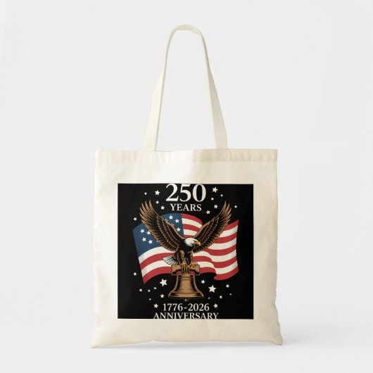 Adelaar en Vlag 250 Jaar Amerika 1776-2026 Tote Bag (Voorkant)