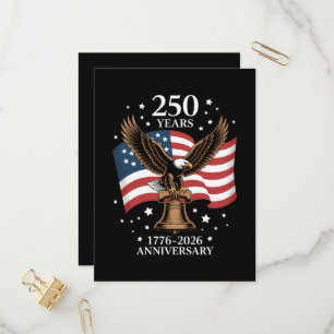 Adelaar en Vlag 250 Jaar Amerika 1776-2026 Uitnodiging Briefkaart