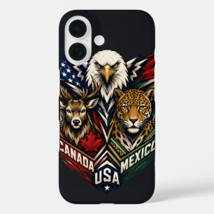 Adelaar Hert Jaguar Natuur Kunst iPhone 16 Hoesje