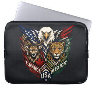 Adelaar Hert Jaguar Natuur Kunst Laptop Sleeve