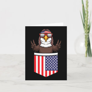 Adelaar in zak Patriottische Onafhankelijkheidsdag Kaart