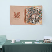 Adelaar - Man - Wolf - waterverf art 1 - Fan Fun Spandoek (Beurs)