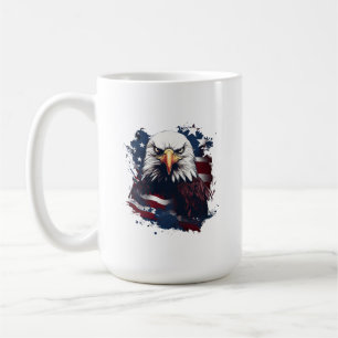 Adelaar Met Amerikaanse Vlag Mok