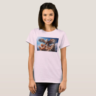 Adelaar op Kristalrots Fantasie Natuur Roofvogel T-shirt