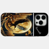 Adelaar op tak onder de maan Case-Mate iPhone case (Achterkant (horizontaal))