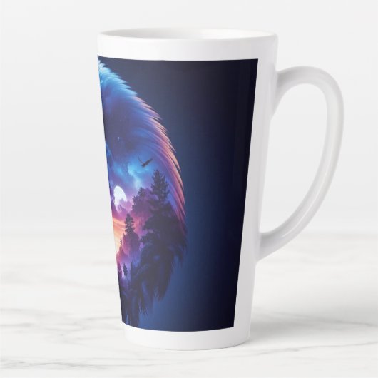 Adelaar overladen met mystiek zonsonderganglandsch latte mok (Rechts)