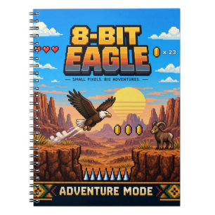 Adelaar, Retro 8-Bit Pixelkunst Notitieboek