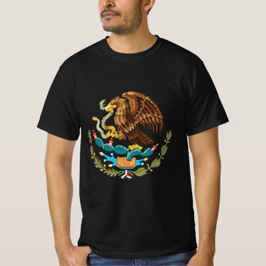 Adelaar van de Mexicaanse vlag T-shirt (Voorkant)