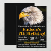 Adelaar verjaardagsuitnodiging kaart (Voorkant / Achterkant)