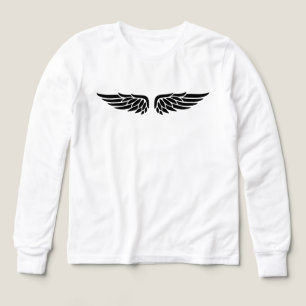Adelaar vleugel print zwart Kinderen T-shirt met l