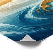 Adelaar vliegt over water poster (Hoek)