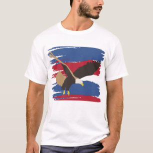 Adelaar Vogel USA Patriottische Amerikaanse Vlag T-shirt