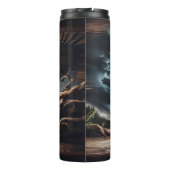 Adelaar voor de bliksem Storm lucht Thermosbeker (Achterkant)