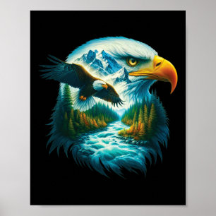 Adelaar Wilde Dieren Wandel Natuur Buiten Bergen V Poster