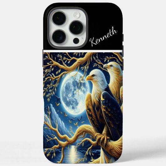 Adelaars en volle maan Case-Mate iPhone case (Achterkant)