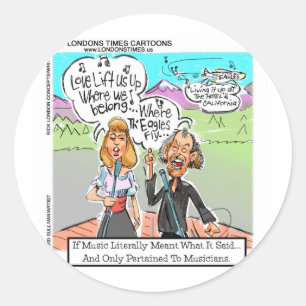 Adelaars vliegen? Grappige mokken T-shirts Kaarten Ronde Sticker