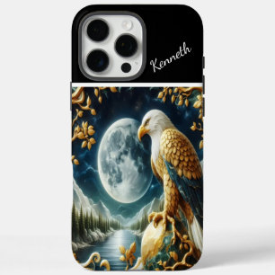 Adelaarsblik gefixeerd op de volle maan iPhone 16 pro max hoesje