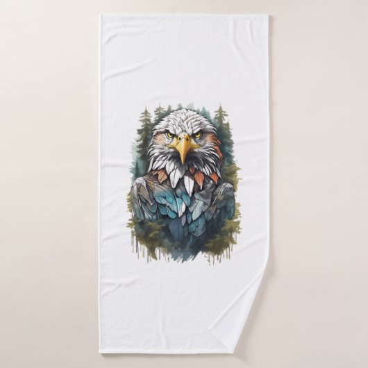 Adelaarskop in bos badhanddoek (Badhanddoek)