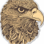 Adelaarskop Sticker (Voorkant)