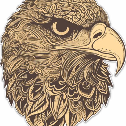 Adelaarskop Sticker (Voorkant)