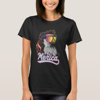 adelaarsmullet merica 4 juli USA patriottisch 15 T-shirt