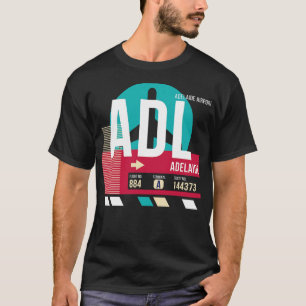Adelaide ADL Australia Label van luchthavencode T-shirt
