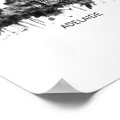 Adelaide Australia Skyline BW Poster (Hoek)