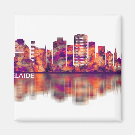 Adelaide Australia Skyline Magneet (Voorkant)