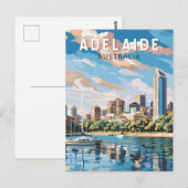 Adelaide Australia Travel Art Vintage Briefkaart (Voorkant / Achterkant)
