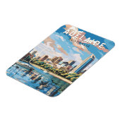 Adelaide Australia Travel Art Vintage Magneet (Linkerzijde)