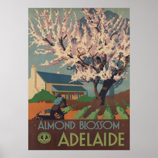 Adélaïde, Australie Poster Vintage voyage (Devant)