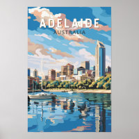 Adelaide Australië Reizen Kunst Vintage