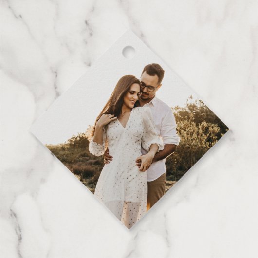 Adelaide Bruiloft Monogram Bedankjes Labels (Achterkant)