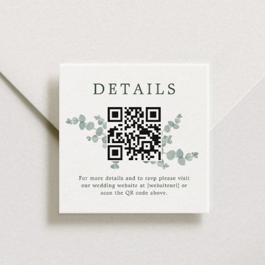 Adelaide Bruiloft QR Code Informatiekaartje