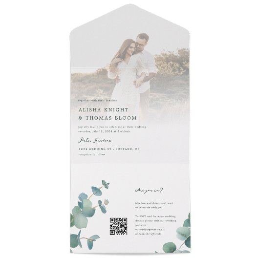 Adelaide Faire-part de mariage avec QR Code RSVP