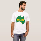 Adelaide Green en Gold Map T-Shirt (Voorkant volledig)