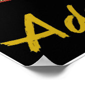 Adelboden, Suisse, Affiche de voyage de ski (Coin)