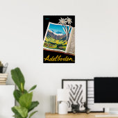 Adelboden, Suisse, Affiche de voyage de ski (Bureau à domicile)