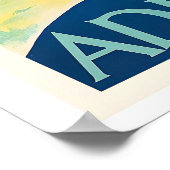 Adelboden Switzerland Vintage Ski Poster (Coin)