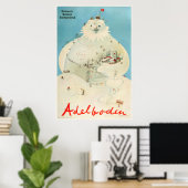 Adelboden, Zwitserland, Ski-reisposter Poster (Thuiskantoor)