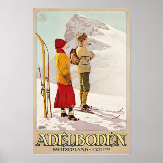 Adelboden Zwitsers Zwitserland Bernese Ski Winter Poster