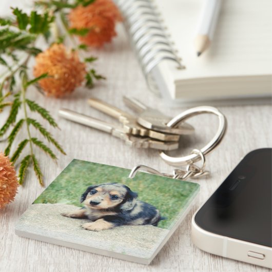 Adele 6wks Double Photo Keepomwille Sleutelhanger (Voorkant Rechts)